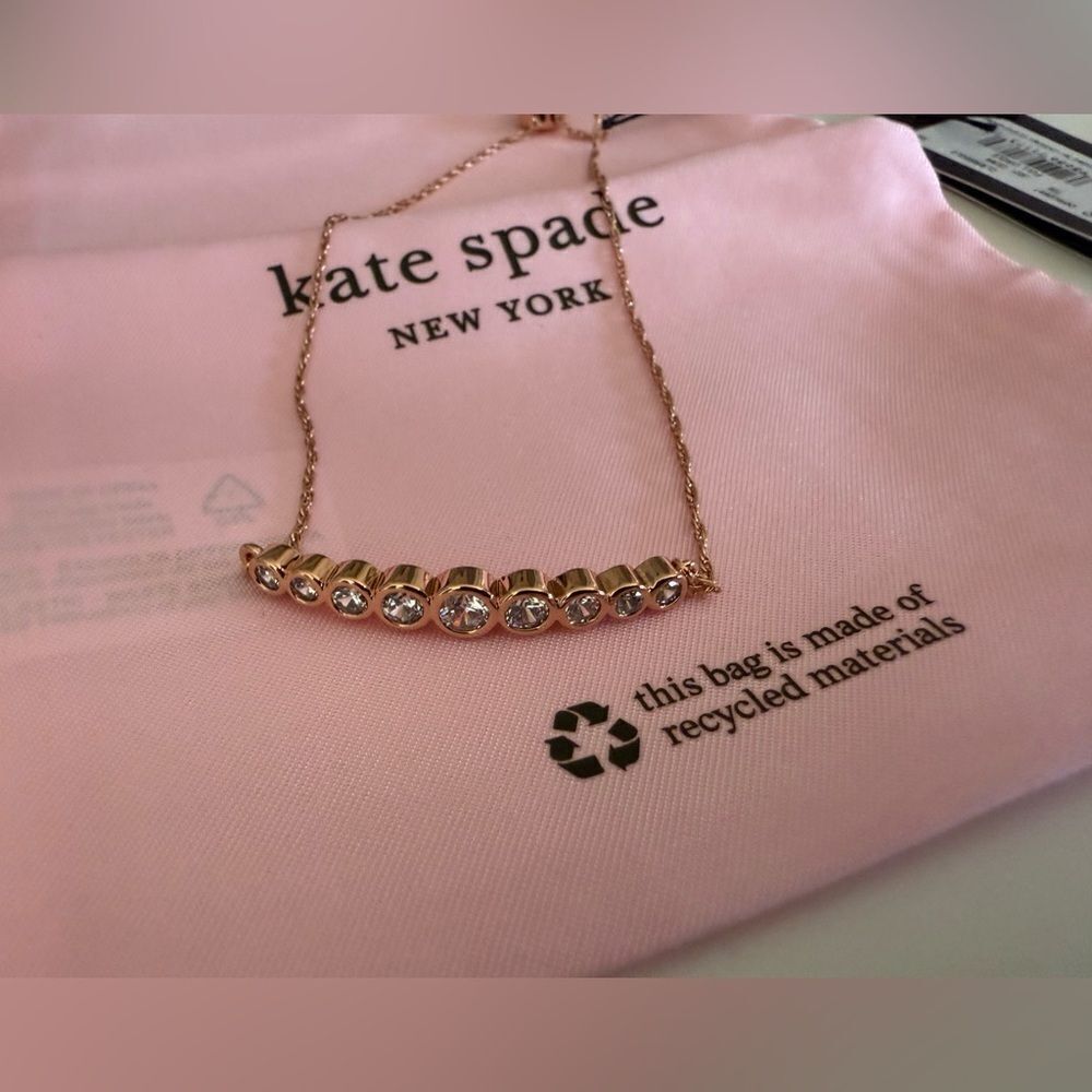 Kate Spade New York Rose Gold Circle of Love Adjustable Bracelet NWT - Picture 2 of 5